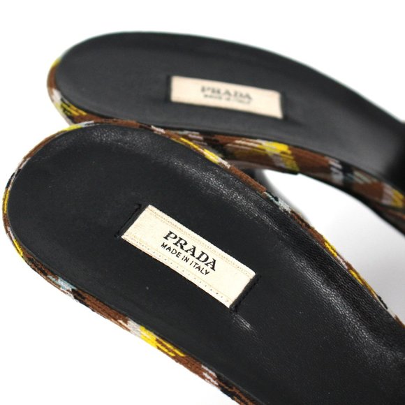 NWT Prada Crystal Embellished Plaid Alligator Heel - Picture 6 of 10
